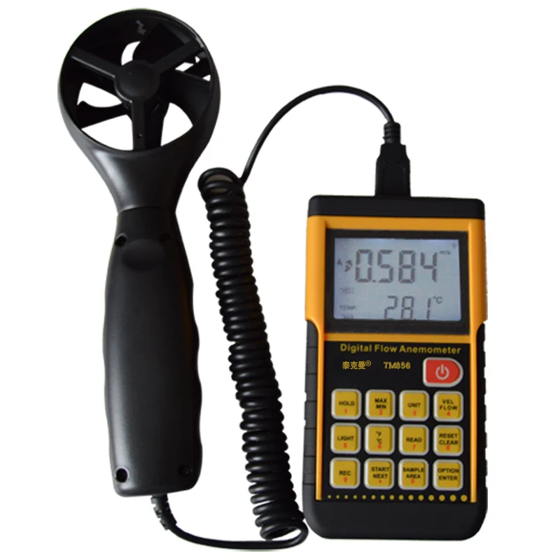 

TM856 High-precision Digital Anemometer Split-type Wind Speed and Temperature Tester Anemometer