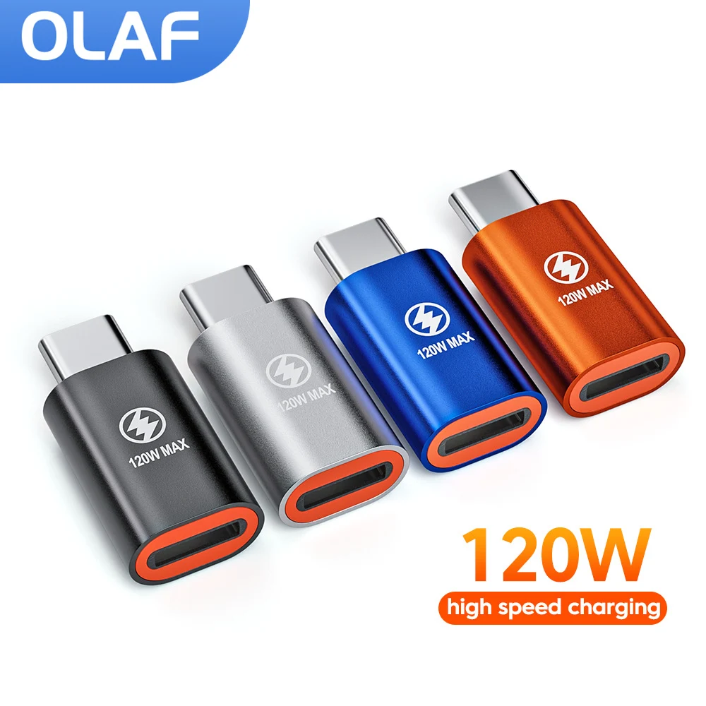 Olaf 아이폰 14 13 아이패드용 고속 PD 충전 어댑터 컨버터, iOS 라이트닝 암-C 타입 수 커넥터, 120W PD 어댑터