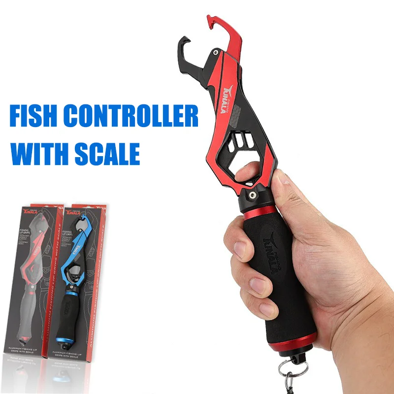Pince à poisson avec balance intégrée 30kg AJLURES - gripper alliage aluminium pour contrôle et pesée