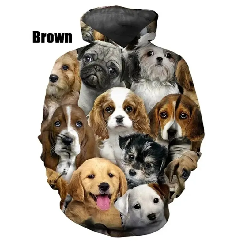 thumbnail image 1 of Sudadera con capucha con estampado 3D de perro lindo, sudaderas casuales de manga larga para hombres y mujeres, sudaderas con capucha de talla grande, camisetas de calle, 1 of 4