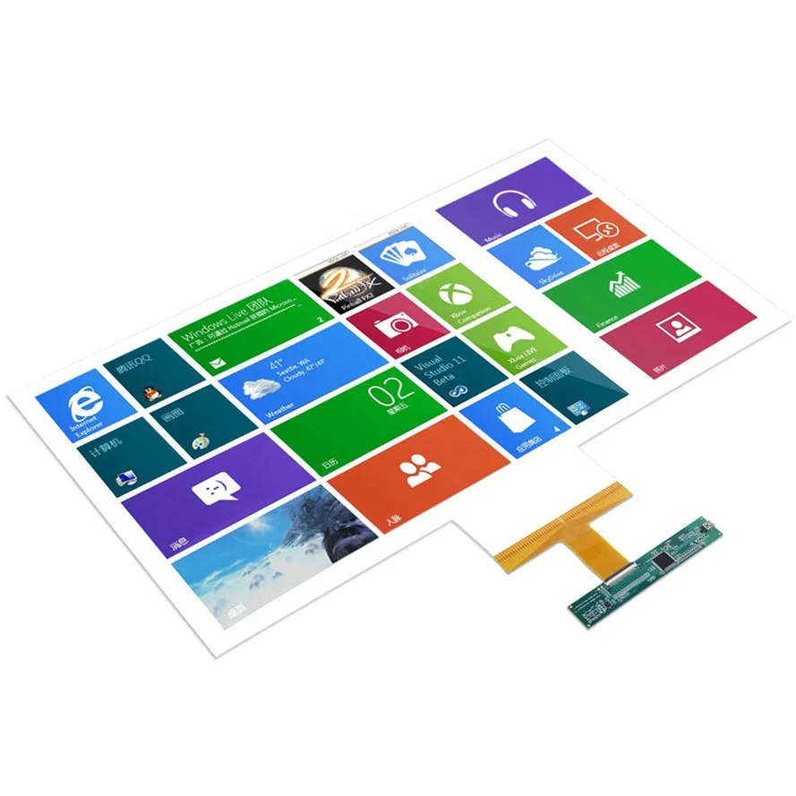 

high quality transparent multi touch screen film for window glass advertising display.