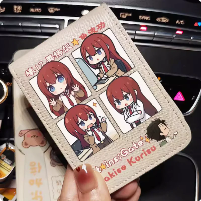 

Anime Steins Gate Makise Kurisu Wallet Fold Bag Multi Card Coin Pocket Photoes Holder Fashion Kids Wallets Gift