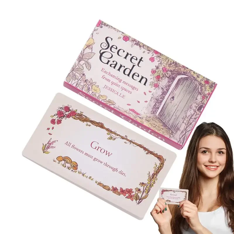 Oracle Cards Classic Secret Garden Games 40Pcs Tarot Cards English Family Gathering Game Card for Gathering Party 2
