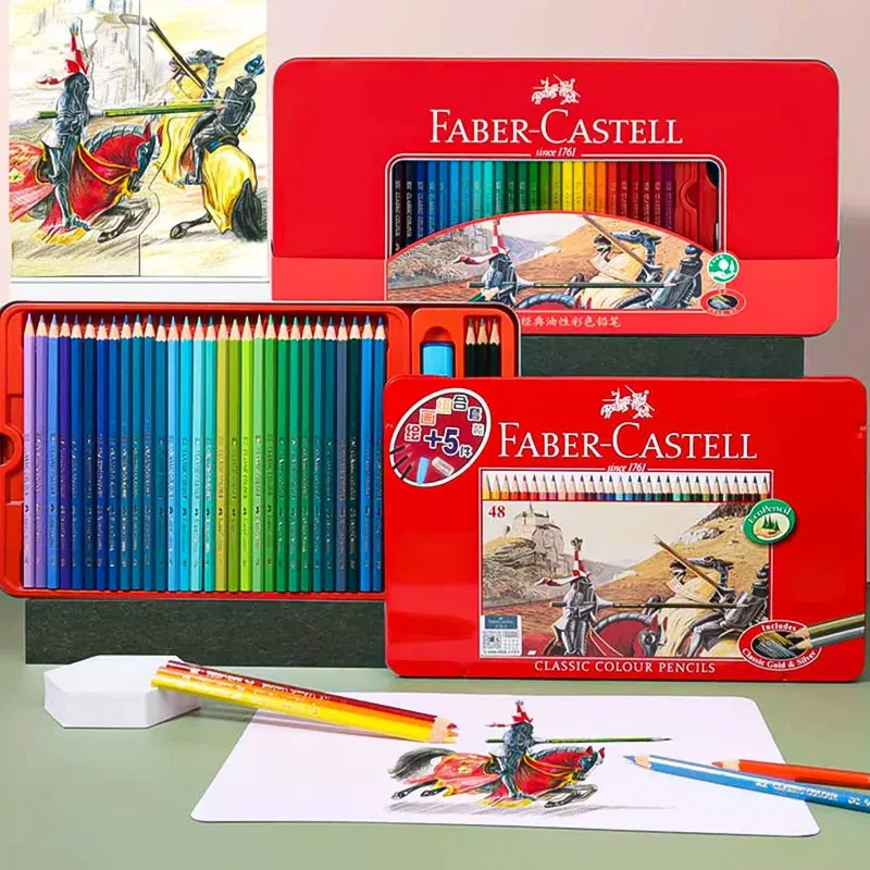 

Faber Castell 1158 цветные карандаши для рисования на водной основе 12/24/36/48/60 шт набор профессиональных цветных карандашей для рисования