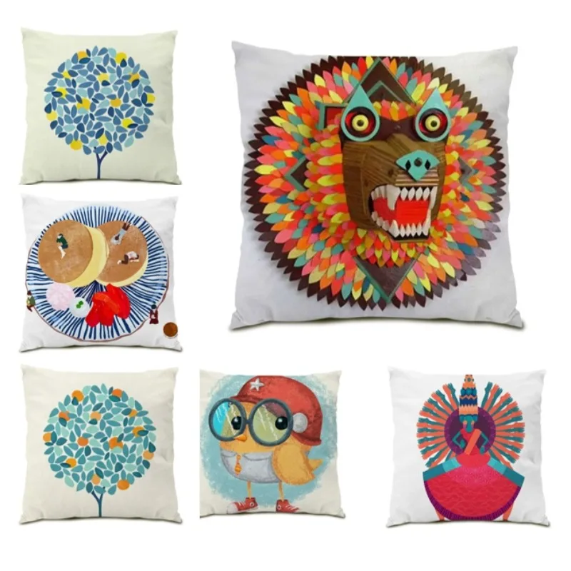 

Decor Home Street Art Pillow Double Side Square Cushion Cover Cojines 45x45cm Stripes Plaids Pillow Cover Decor 2024 E0585