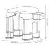 Toilet Shower Chair Folding Khaki Non Slip Base Heavy Duty Commode Toilet Chair with Tissue Box for Pregnant Women for Bathroom 6