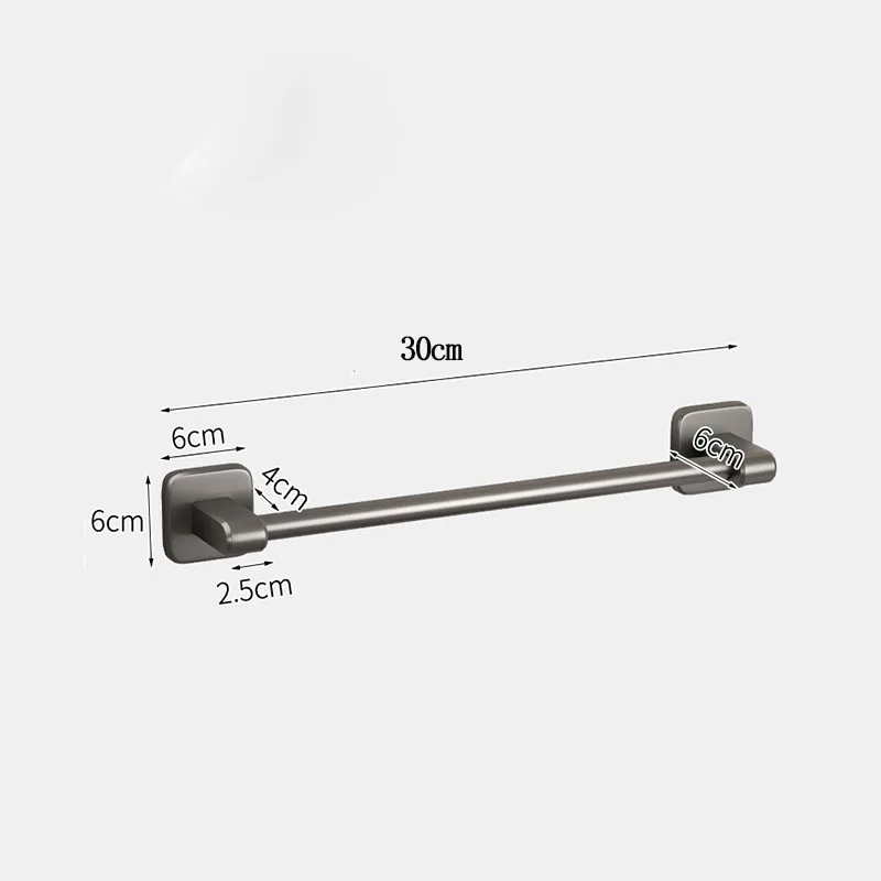 Towel Rack Bathroom Perforated Suction Cup Wall Mounted Storage Rack Toilet Storage Bathroom Towel Rod 1PC