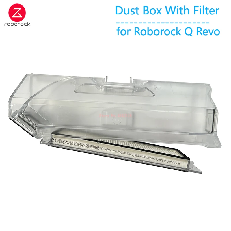 Lixeira Original para Roborock q Revo P10 Peças de Aspirador Robô Caixa de pó com Filtro Acessórios Laváveis Novo
