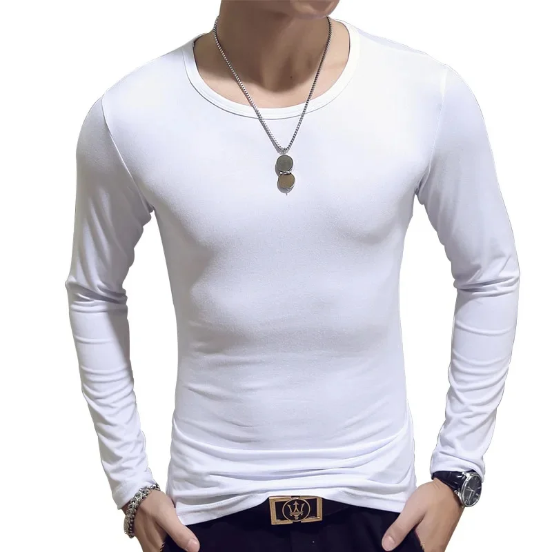 White round neck long sleeve