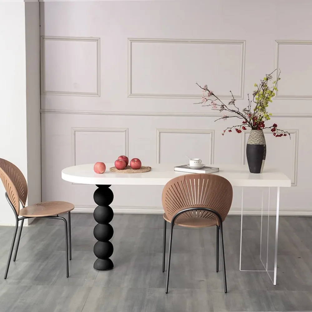 

Nordic Nail Dining Table Study Acrylic Restaurant Design Dining Table Small Apartmen Center Mesas De Jantar Outdoor Furniture