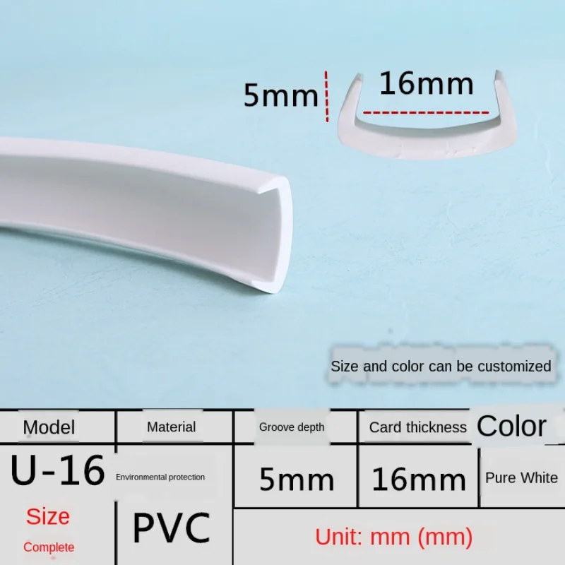 U Edge Banding Veneer - Soft PVC Edgeband in Assorted Colors and Sizes