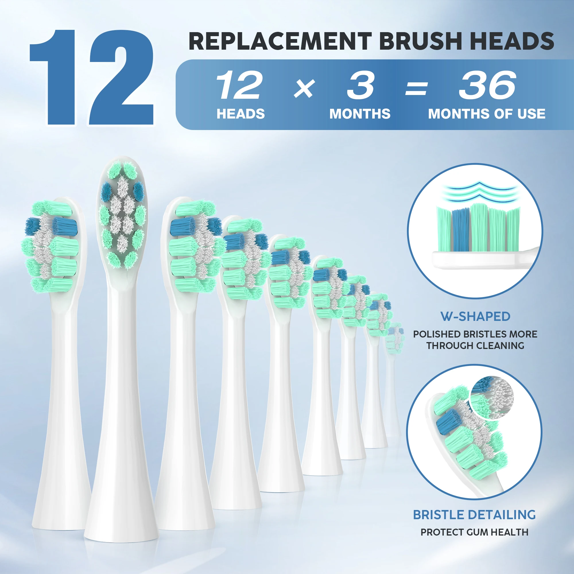 Smart Electric Toothbrush Rechargeable With 12pcs Replacement Head USB Tooth Brush 5 Modes Clean Whitening Sonic Toothbrush 2