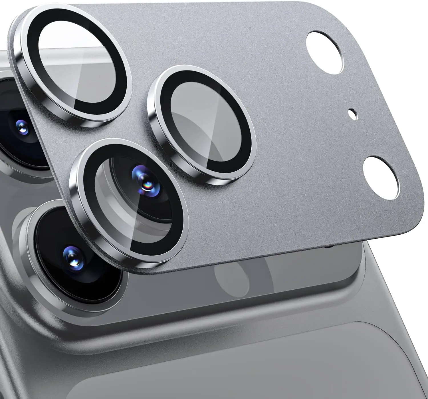 Orange Aluminum Tempered Glass Camera Lens Protector Cover