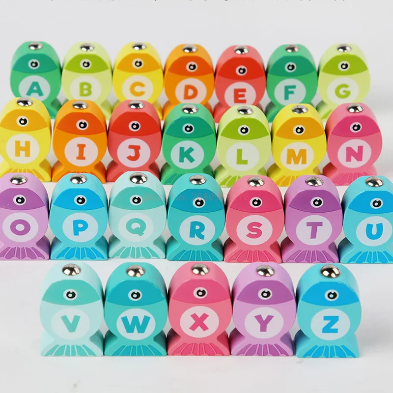 Wooden Children Fishing Toys Montessori Early Education Toys Kids Ability Training Game Learning