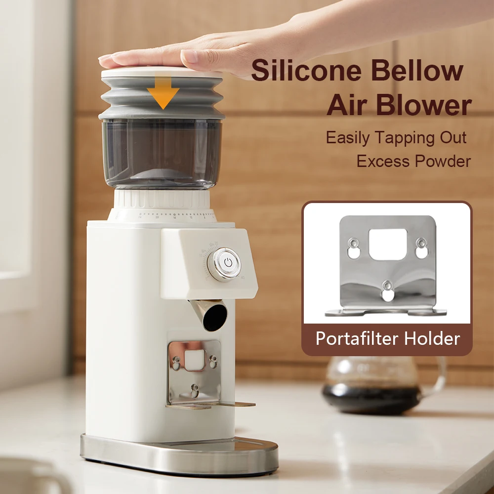 مطحنة القهوة الكهربائية المخروطية 25 التروس آلة طح...