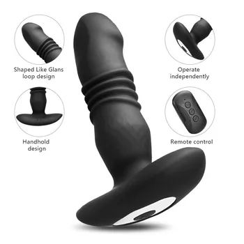 Anal Vibrator for Men 12 Modes Thrusting Prostate Stimulator Massager Butt Plug Anal Sex Toys Dildos for Men Adults Masturbators 3