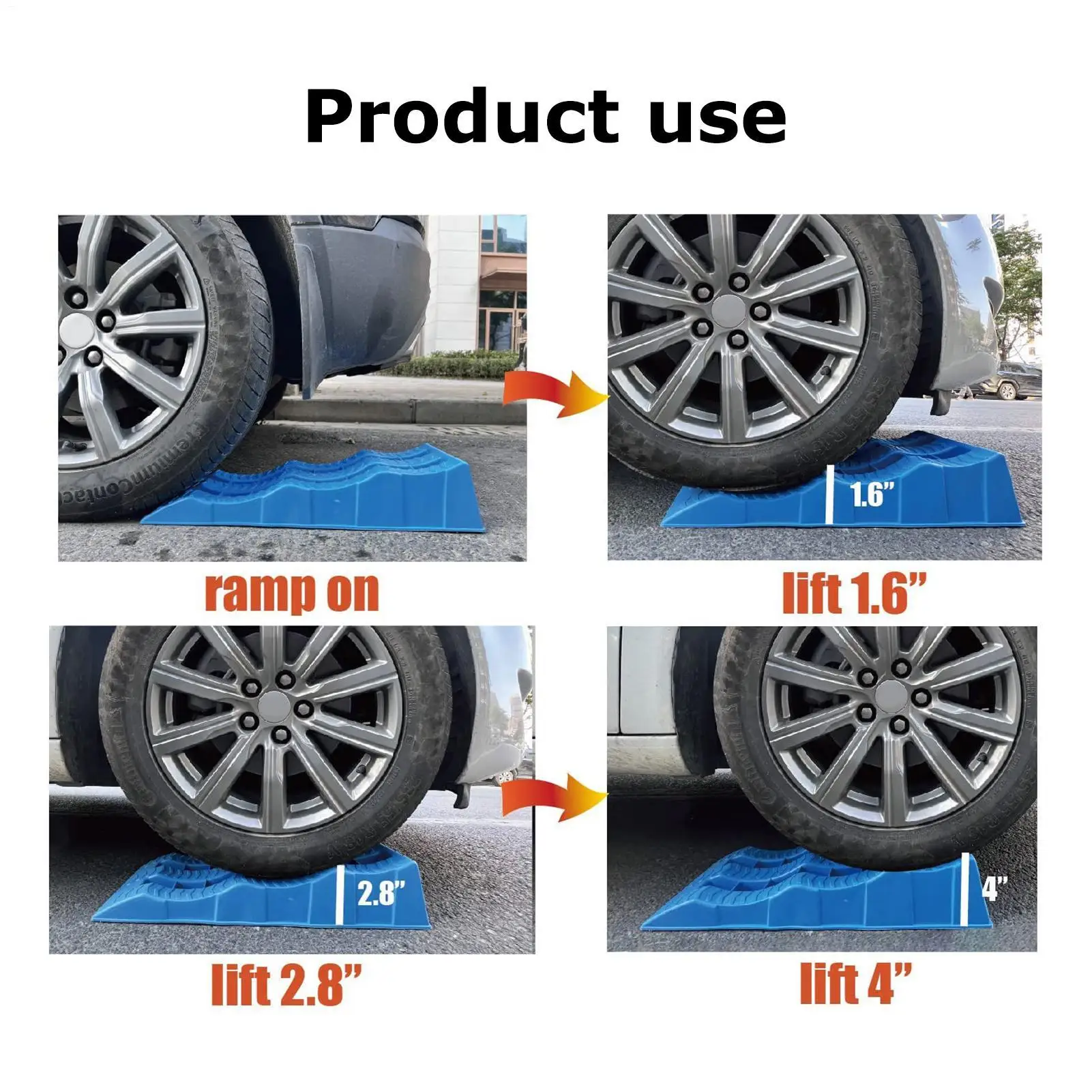 2PCS RV Leveling Ramps Anti-Skid Campers Tire Wheel Chocks Car Leveling Blocks Lightweight Curb Ramps Heavy Duty Threshold Ramp