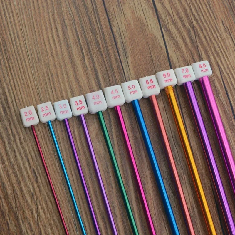 Crochet Hooks 11pcs Multicolour Aluminum 2-8mm