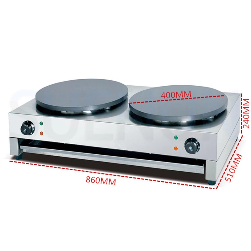 Double Head Pancake Machine Commercial Electric Pancake Machine Pancake Stove Electric Baking Tray And Pancake Heating Furnace 4
