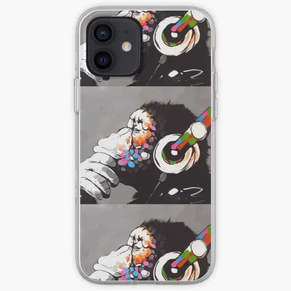 Чехол для телефона с наушниками Banksy Dj Monkey Thinker iPhone 5 5S 6 6S 7 8 Plus 11 12 13 Pro Max Mini X XS XR Print |