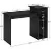 Home Office Modern Desk and Chair Set Computer Desk w/Drawer & Shelves with Ergonomic Mesh Height Adjustable Office Chair 3