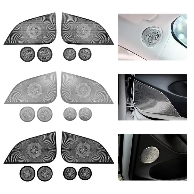 ForTeslaModel3SpeakerCoverStainlessSteelFrontColumnRoofHorn