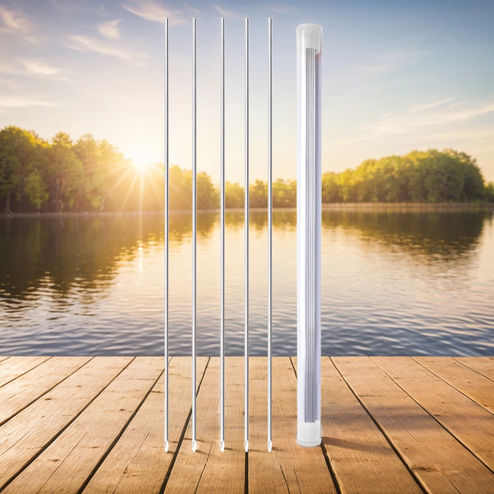 5Pcs Earthworm Hooking Needle Worm Baiting Needle Easy To Use Hollow Earthworm Hook Needle Fishing Baiting Tool Fishing Tackles