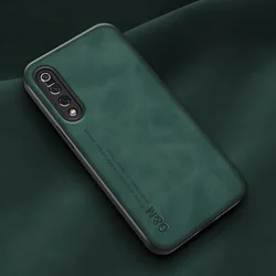 Leather Magnetic Phone Case with Built - in Iron Slim Soft Cover for Mi 8 Lite (Youth) (Green)