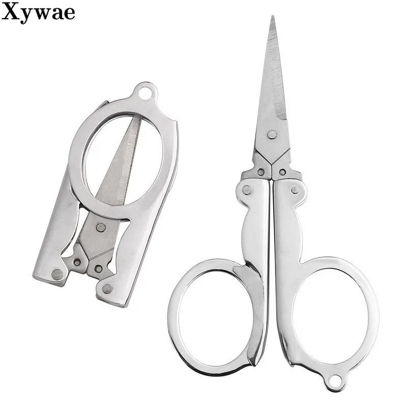 Folding Scissors Small Cutters Sewing Pocket Portable Travel Mini Foldable  US