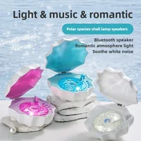 Shell Light Audio Wireless Small Bluetooth Mini Speaker Desktop High Sound Quality Subwoofer Creative Portable Romantic Lighting 1