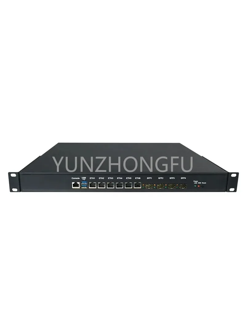 산업용 1U 섀시 방화벽 미니 PC, LGA1700 Alder Lake Cpu 12 세대 6 * lan 포트, 4 * SFP 10G H610/H670 칩셋 미니 PC