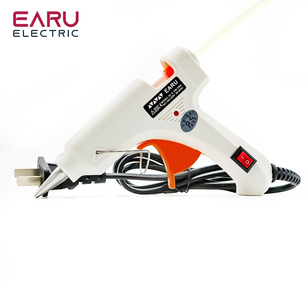20W Hot Melt Glue Gun Clear Hot Melt Glue Sticks Mini Gun Industrial Mini Thermo Electric Heat DIY Repair Tool Plug AC 220V