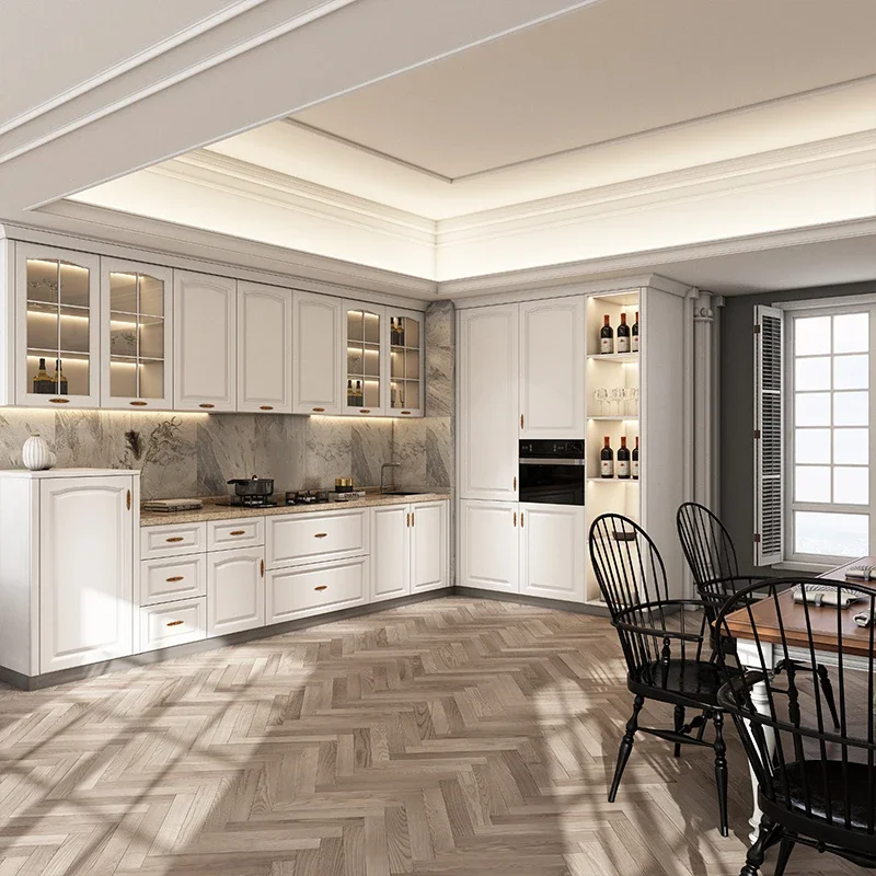Cupboard cabinet European style simple European custom cabinet custom kitchen cabinet decoration custom stove 4