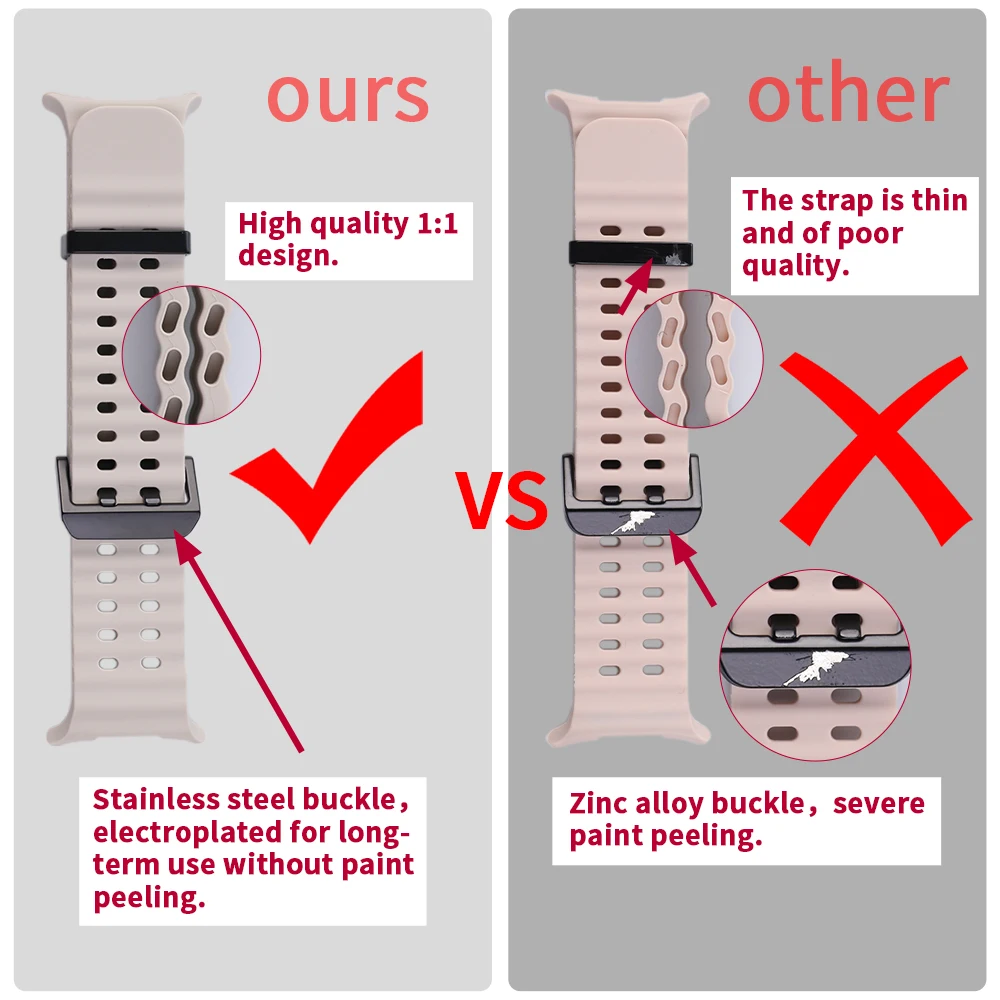 Premium Ultra Soft Silicone Watchband Bracelet