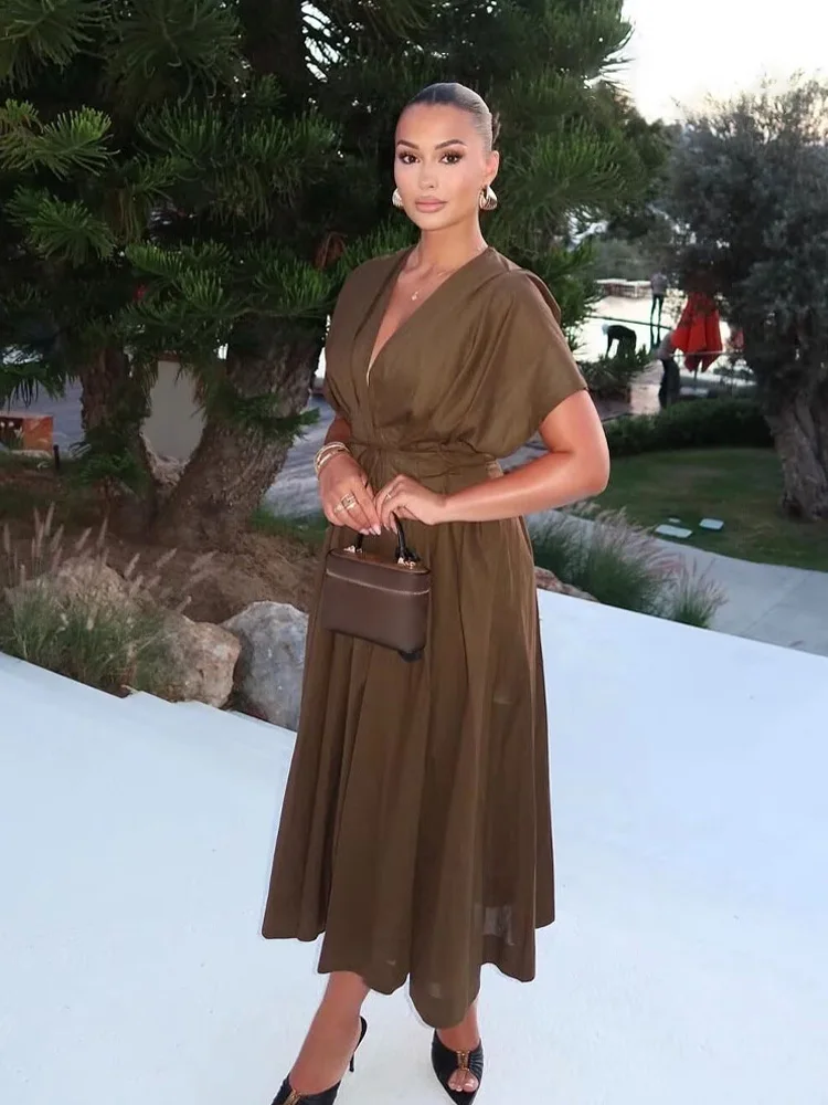 HH الصيف امرأة الدانتيل مطوي واحدة الصدر تصميم ميد...