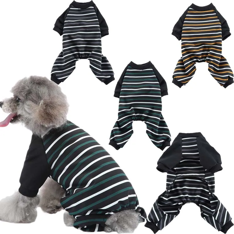 

Strips Dog Hoodies Jumpsuit,Pet Clothes,Dog Pajamas,Puppy Costume,Cat Pyjamas,Tracksuit for Small Dogs,Yorkie Pets Tracksuits,XS