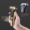 Kemei Multifunctional Men Electric Foil Shaver Gold Reciprocating Razor Nose Ear Trimmer 3 In 1 USB Hair Cutting Machine Clipper 2