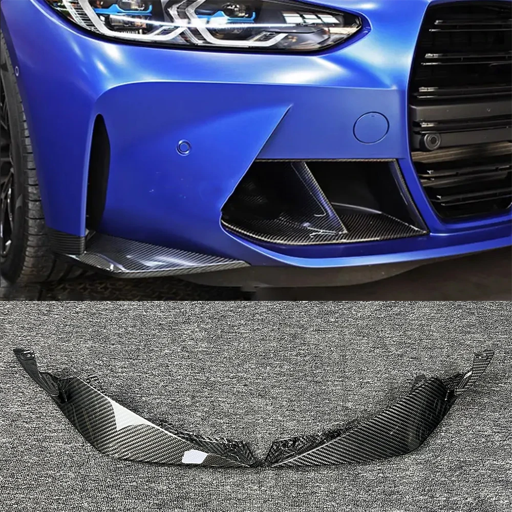 자동차 프론트 범퍼 스플리터, 드라이 카본 파이버 프론트 스포일러, BMW M3 M4 G80 G82용 프론트 펜더 OEM 스타일 자동차 외장 액세서리