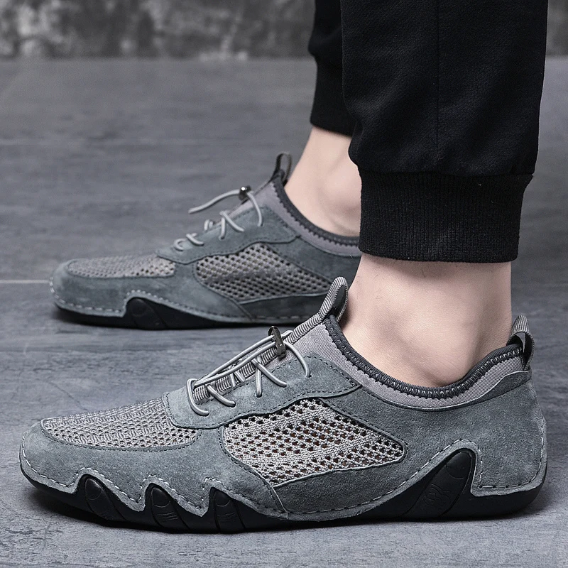 Men Summer Casual Shoes Breathable Loafers Shoes Mesh Men Luxury Walking Sneakers for Man Outdoor Tennis Sport Shoes Masculino