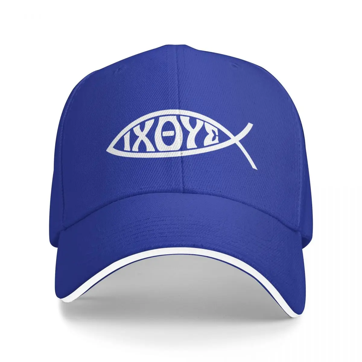 

Ichthys or Ichtus IXOYE Christian Fish Baseball Cap Rave Sunhat Men Hat Women'S