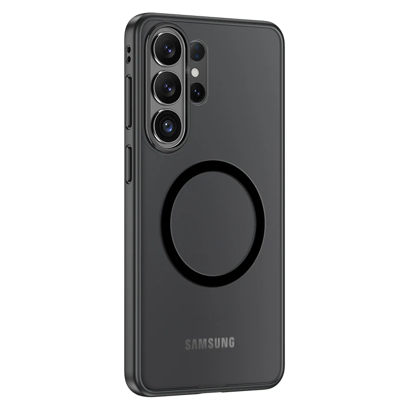 ELVEV Magnetic Crystal Matte Translucent Anti-Fingerprint Phone Case