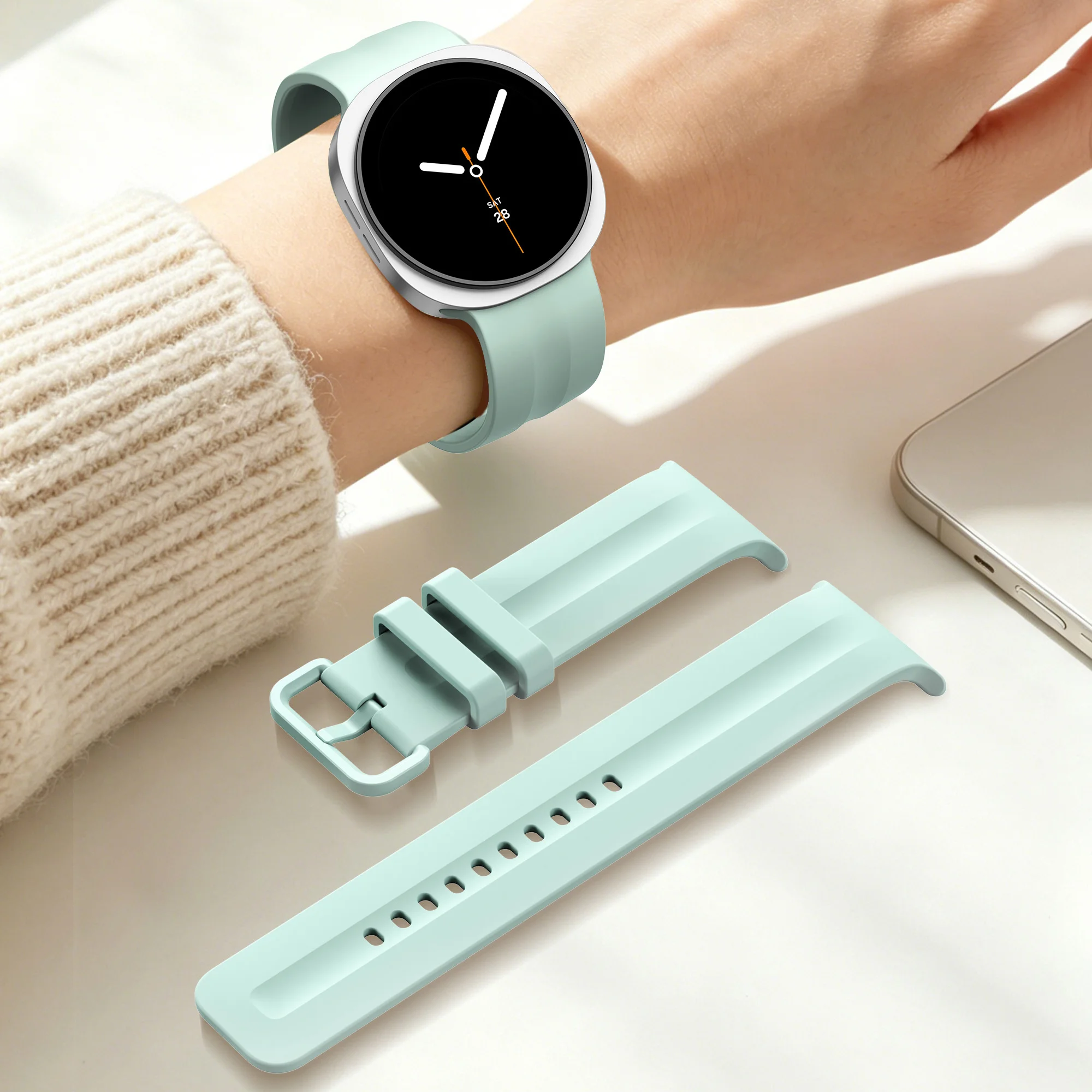 Silicone Replacement Wristband for Smartwatches - Soft and Durable Strap in Various Sizes