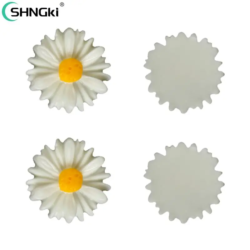 

50 Pieces 13mm White Daisy Flower Resin Flatback Cabochon DIY Jewelry/phone Decoration Art Handmade Crafts Accessories No Hole