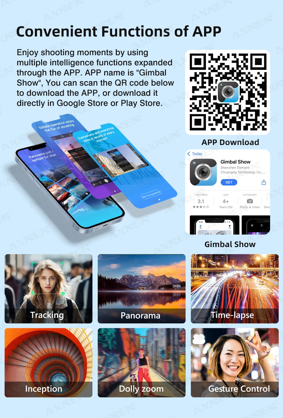 3-axis Gimbal Stabilizer For Smartphone With Fill Light & Tracking_voghion.com