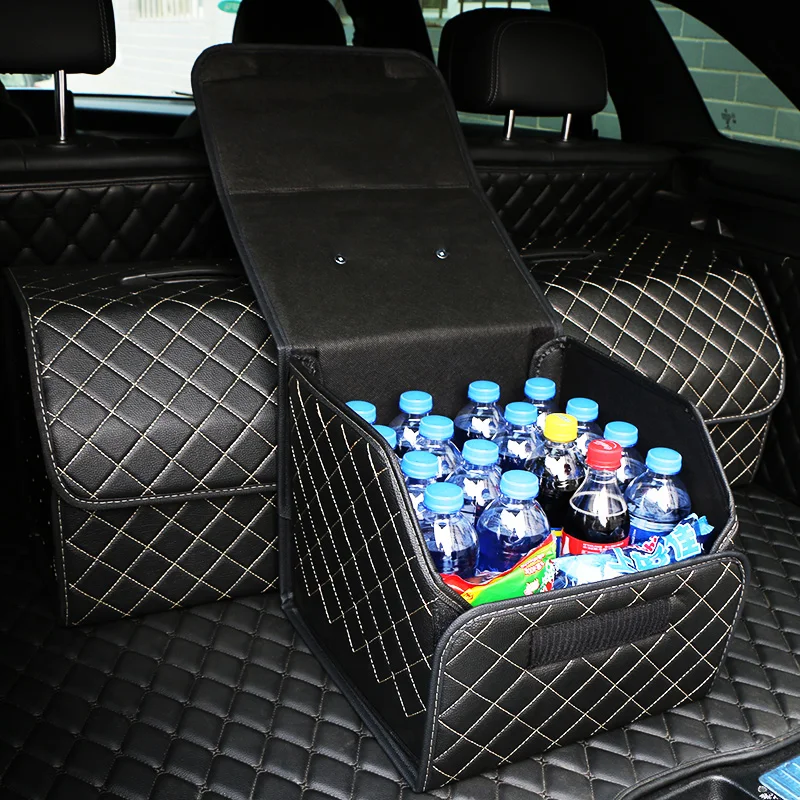 Collapsible Car Trunk Storage Bag Organizer with Lid Portable Car ...