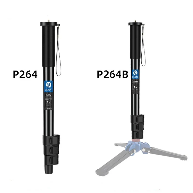 Aluminum Hunting Shooting Accessory V Shaped Rotating Yoke Monopod Telescopic Shooting Stick Hunting Stick with Shoulder Strap