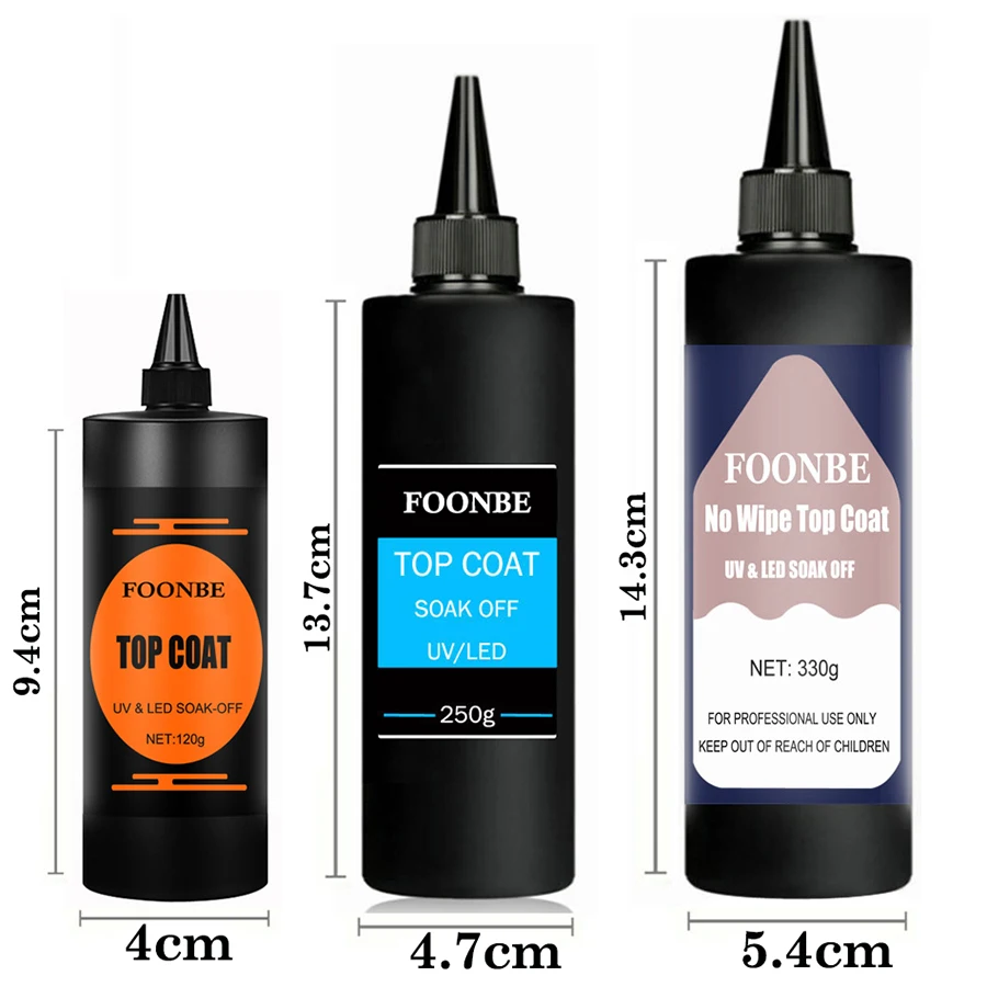 Gel Nail Art Set Gel Nail Polish FOONBE 120g/250g/330g Base Gel Super Top Coat Matte Top Coat Gel Polish Soak Off UV LED Varnish Functional Nail Salon