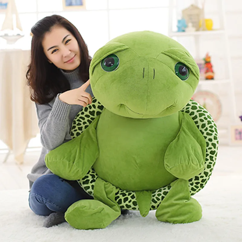 30-100cm Lovely Big Eyes Tortoise Soft Stuffed Animal Cushion Soft Small Sea Turtles Dolls for Kids Gift Just6F