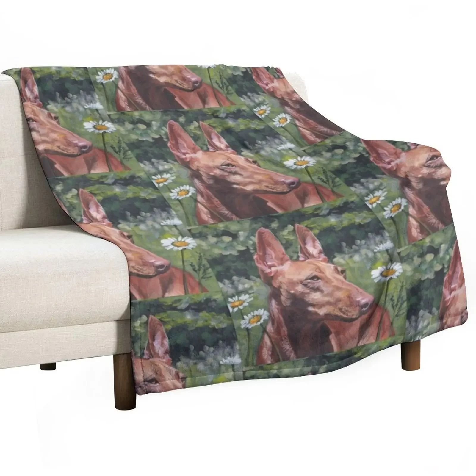 

Cirneco Dell'Etna Dog Fine Art Painting Throw Blanket Thins Beach Multi-Purpose Blankets