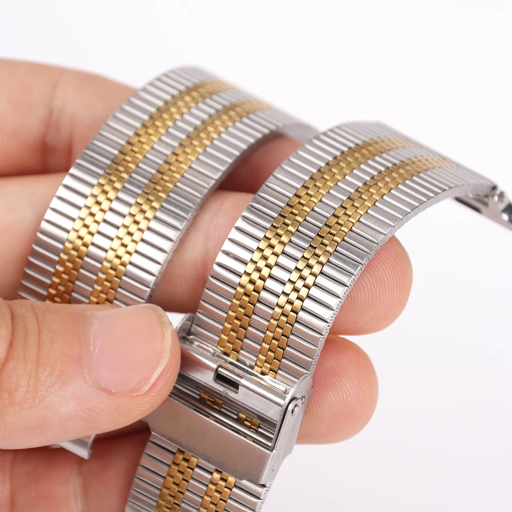Premium Stainless Steel Watch Strap - Elegant No Gap Metal Band Bracelet